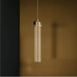 Postmodern ins Style Simple Modern Hotel Bar Restaurant Creative Individual Stripe Texture Glass Tube Chandelier