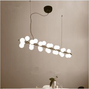 INS Lighting New Model Indoor Chandelier Fancy Stainless steel Pendant Light with Glass Ball