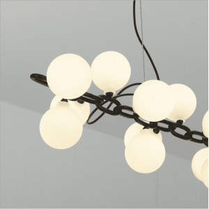 INS Lighting New Model Indoor Chandelier Fancy Stainless steel Pendant Light with Glass Ball