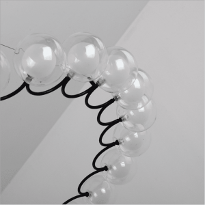 Simple Round Clear Glass Boll Pendant Light Designer Stainless steel Lighting Fixture Chandelier