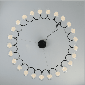 Simple Round Clear Glass Boll Pendant Light Designer Stainless steel Lighting Fixture Chandelier