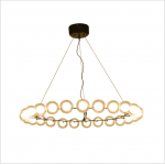 Simple Round Clear Glass Boll Pendant Light Designer Stainless steel Lighting Fixture Chandelier