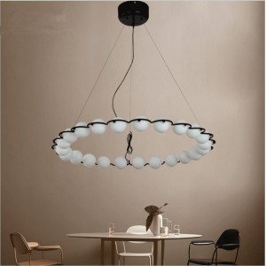 contemporary  Industrial style G9 lamp holder retro pendant  lamp with glass boll for living room
