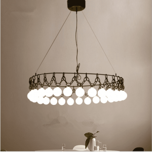 Popular LED Round G9 Bubble Glass stainless steel Project Pendant Light Chandelier