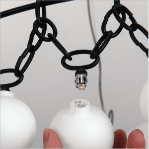 Popular LED Round G9 Bubble Glass stainless steel Project Pendant Light Chandelier