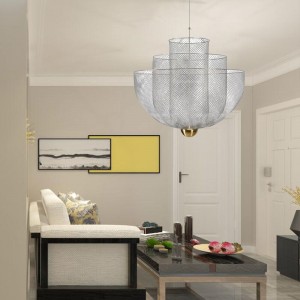 Modern Hotel Lobby Chandelier Light Home Big Round Iron Modern Pendant Lamp Decorative Chandelier Pendant Light