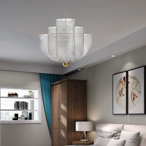 Modern Hotel Lobby Chandelier Light Home Big Round Iron Modern Pendant Lamp Decorative Chandelier Pendant Light