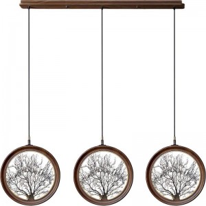 Originally Creative Individual Living Room Lighting Modern Simple Restaurant Round Solid Wood  Chandelier