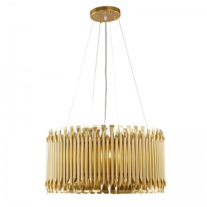 ins style  High quality gold finished  aluminum  pendant chandelier lamp for drawing room villa