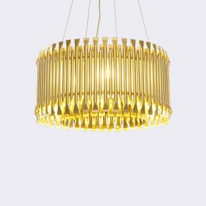 ins style  High quality gold finished  aluminum  pendant chandelier lamp for drawing room villa