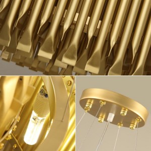 ins style  High quality gold finished  aluminum  pendant chandelier lamp for drawing room villa