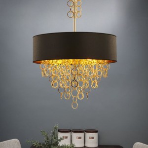Round shape led Pendant light black cloth led Pendant lamp for home decorate indoor lighting