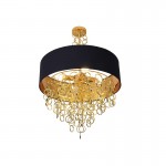 Round shape led Pendant light black cloth led Pendant lamp for home decorate indoor lighting