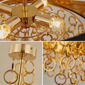 Round shape led Pendant light black cloth led Pendant lamp for home decorate indoor lighting