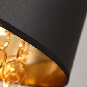 Round shape led Pendant light black cloth led Pendant lamp for home decorate indoor lighting