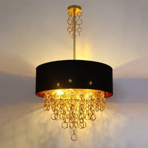 Round shape led Pendant light black cloth led Pendant lamp for home decorate indoor lighting