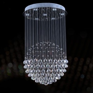 Professional design customization led pendant light K9 crystal  chandelier