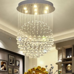 Professional design customization led pendant light K9 crystal  chandelier
