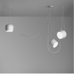 Unique Suspended LED Modern white black  aluminum Chandelier Pendant Light