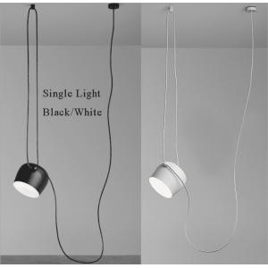 Unique Suspended LED Modern white black  aluminum Chandelier Pendant Light