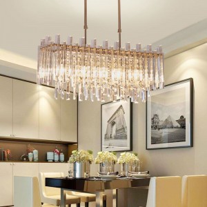 Modern latest design Hotel Decorative chrome metal K9 Crystal  Chandelier