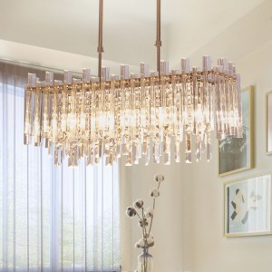 Modern latest design Hotel Decorative chrome metal K9 Crystal  Chandelier