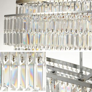 Lower MOQ Creative designer long lampe lustre modern crystal chandelier pendant light
