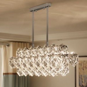 cylinder iron & crystal chrome pendant lamp for Dining room /kitchen /resturant/Hotel