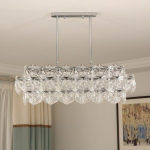 cylinder iron & crystal chrome pendant lamp for Dining room /kitchen /resturant/Hotel