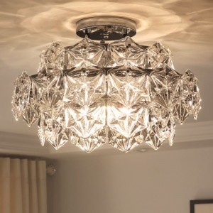 Modern lighting lamps fashion luxury bedroom glass crystal ceiling  lighting made in china