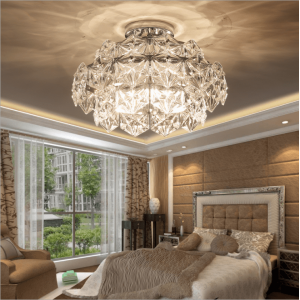 Modern lighting lamps fashion luxury bedroom glass crystal ceiling  lighting made in china