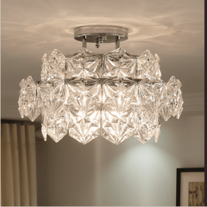 Modern lighting lamps fashion luxury bedroom glass crystal ceiling  lighting made in china