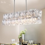 8 lights rectangular crystal chandelier shining light sconce with k9 crystal ball