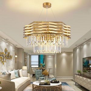 Luxury Modern Living Room Light Round Hotel Villa Crystal Chandeliers