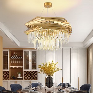 Luxury Modern Living Room Light Round Hotel Villa Crystal Chandeliers