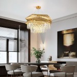 Luxury Modern Living Room Light Round Hotel Villa Crystal Chandeliers