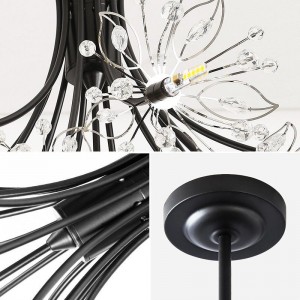 Nordic ins Restaurant Lights Simple Cloakroom  Warm Romantic Crystal Dandelion Living Room Chandelier