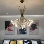Nordic ins Restaurant Lights Simple Cloakroom  Warm Romantic Crystal Dandelion Living Room Chandelier