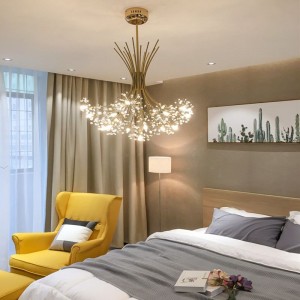 Nordic ins Restaurant Lights Simple Cloakroom  Warm Romantic Crystal Dandelion Living Room Chandelier