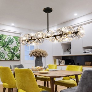 Nordic ins Restaurant Lights Simple Cloakroom  Warm Romantic Crystal Dandelion Living Room Chandelier