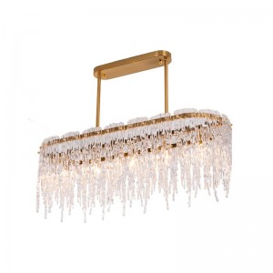 luxury  handmake glass lighting hanging lights modern  chandelier rectangular pendant for homes