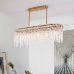 luxury  handmake glass lighting hanging lights modern  chandelier rectangular pendant for homes