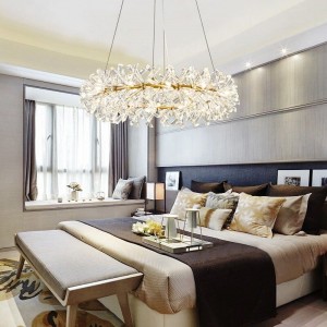 lighting factory LED pendant light stainless steel and K9 crystal chandelier modern pendant lamp