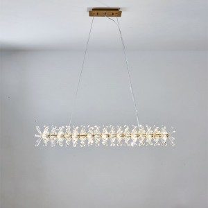 lighting factory LED pendant light stainless steel and K9 crystal chandelier modern pendant lamp