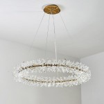 lighting factory LED pendant light stainless steel and K9 crystal chandelier modern pendant lamp