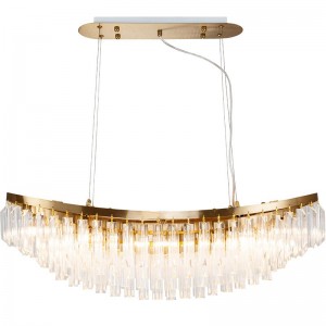 Elegant Style Crystal Beads Luxury Chain Chandeliers For Hospitality Pendent Light