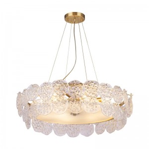 Clear Crystal Gold Hardware Lighting Fixture  Hotel E14 lamp holder Chandelier Pendant Lighting 220V