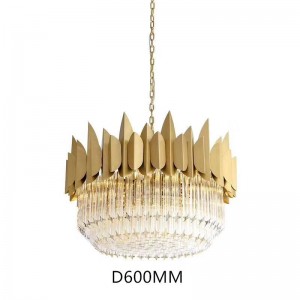 Luxury Crystal Chandelier Large Hotel Lobby  Chandelier  Post Modern Gold Brass D600MM D800MM Chandelier