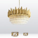 Luxury Crystal Chandelier Large Hotel Lobby  Chandelier  Post Modern Gold Brass D600MM D800MM Chandelier