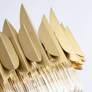 Luxury Crystal Chandelier Large Hotel Lobby  Chandelier  Post Modern Gold Brass D600MM D800MM Chandelier